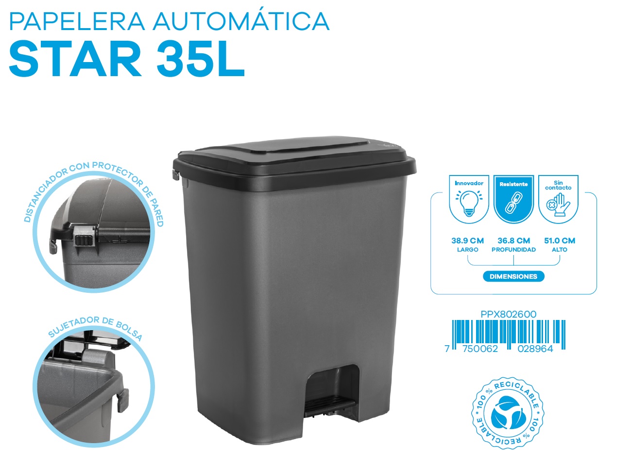 Papelera Star 35L