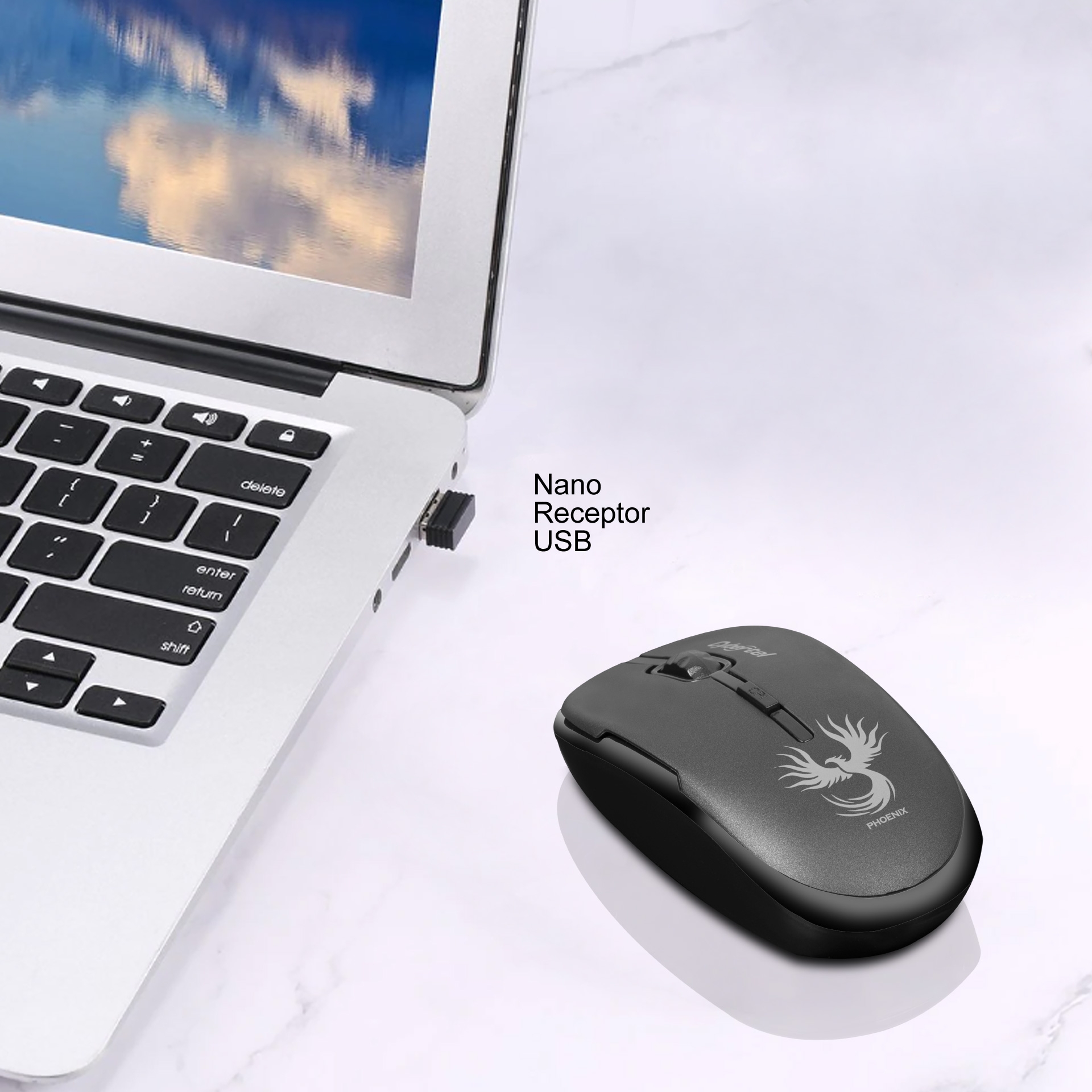 Mouse Inalámbrico PHOENIX M700X  Recargable imagen 2