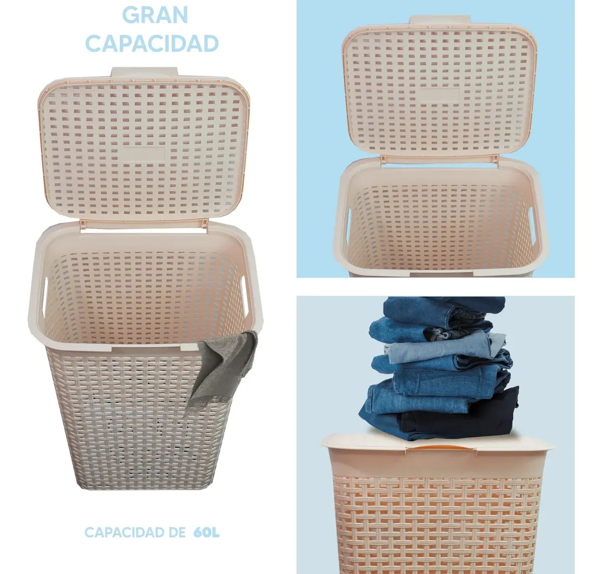Cesto ratán 60L imagen 3